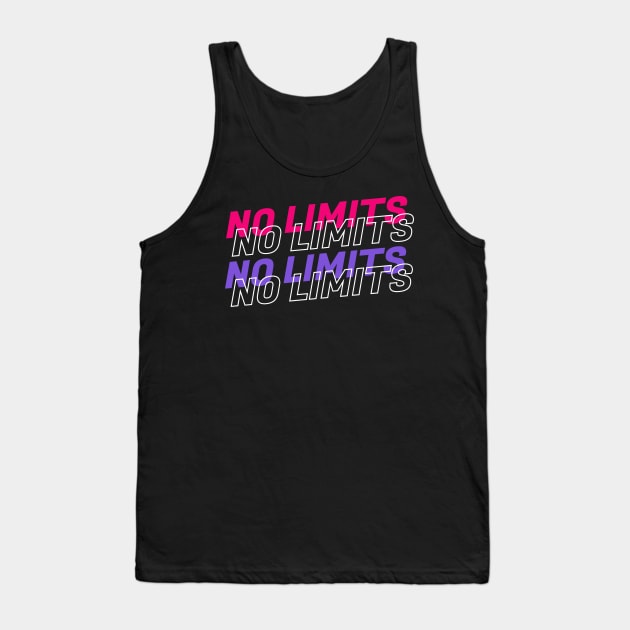 No Limits Text Tank Top by Hoperative